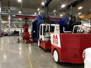 A&A Versa-Lift and Gantry system laying over a 632 Tonpress in York, PA.