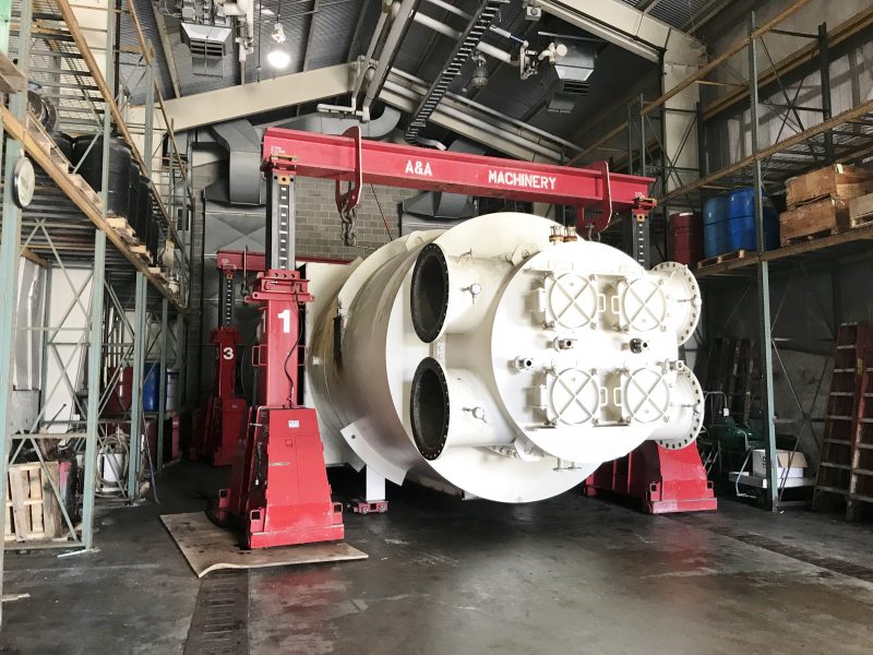 G5 steam turbine condenser gantry rigging