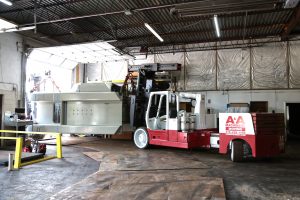 transferring 300T press into manufacturing facility
