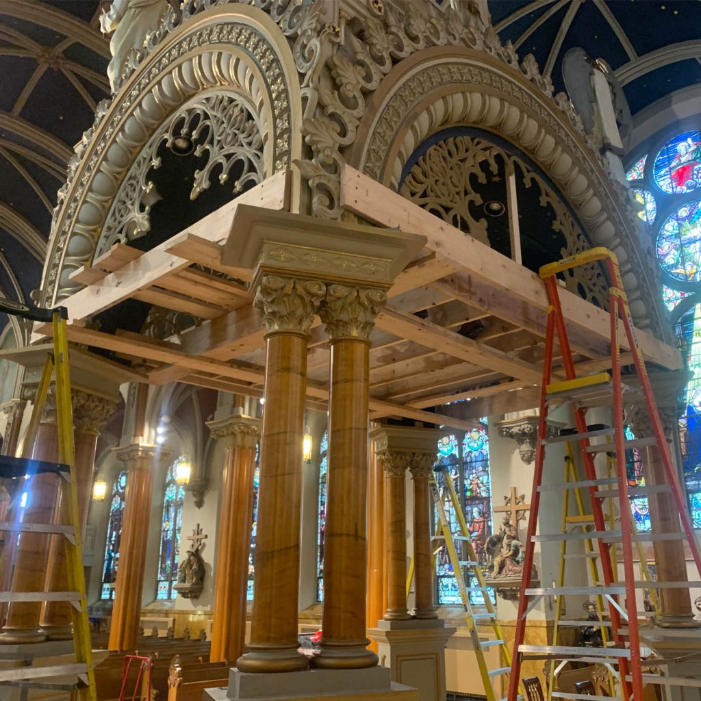 A&A Machinery Moving Altar and baldacchino relocation