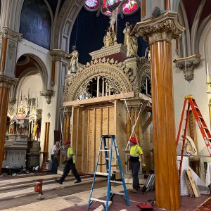 A&A Machinery Moving Altar and baldacchino relocation